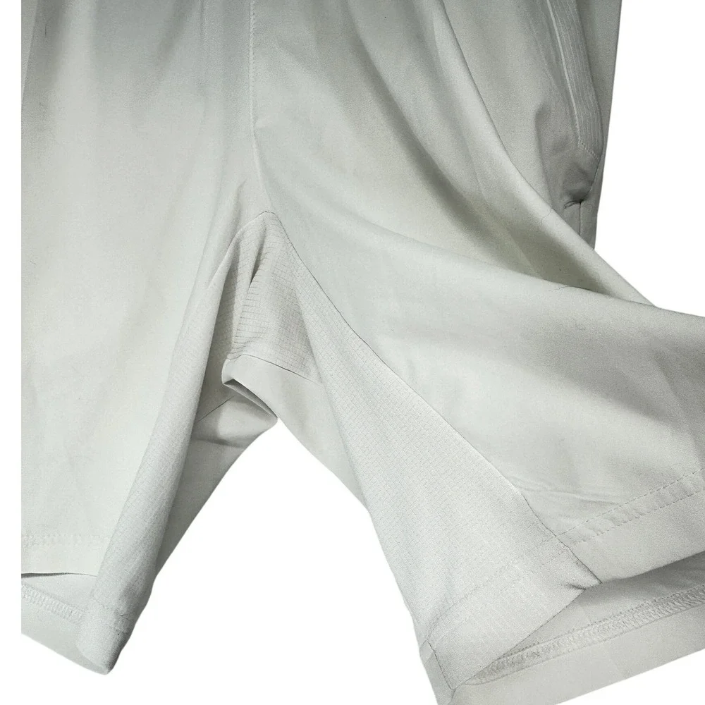 Adidas Athletic Shorts Mens Small White Climacool 3-Stripes Gym Training 7058-IO